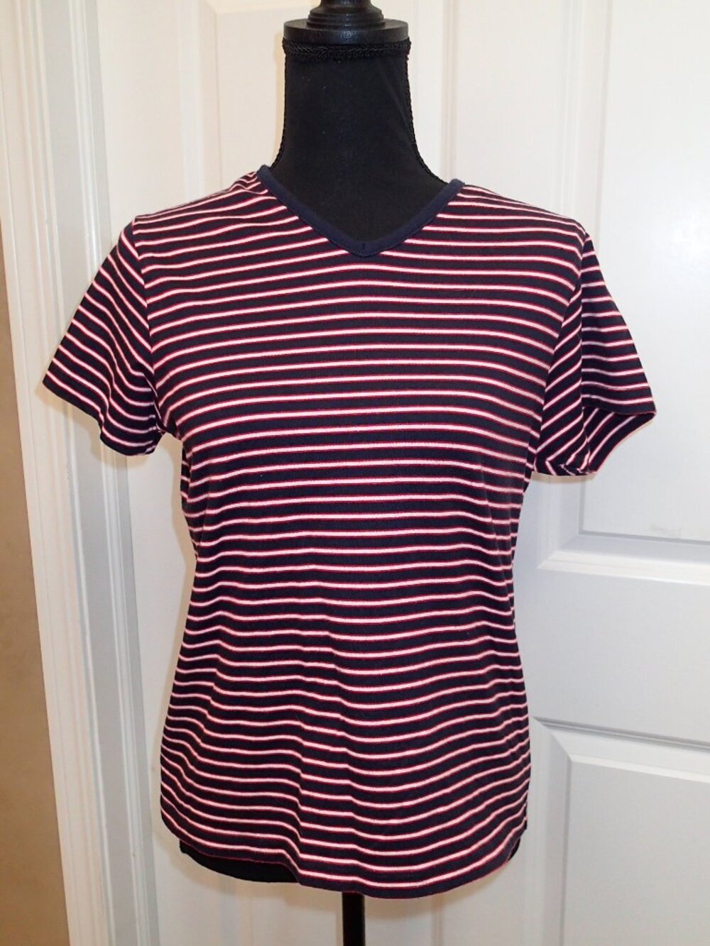Karen Scott Petites Women's Stripped Top Size Petite Medium